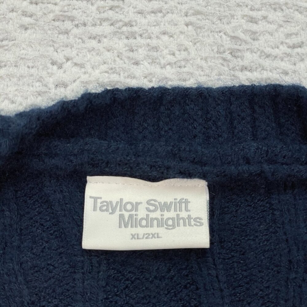 Taylor Swift Midnights Cable Knit Star Cardigan Women's Size XL/2XL Button Up - Picture 3 of 10